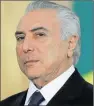  ?? Picture: REUTERS ?? IN HOT WATER: Brazilian President Michel Temer