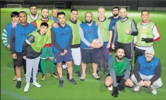  ?? ?? The group who play football at St Bart’s on Monday evenings