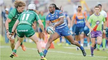  ?? ?? “Seabelo (Senatla) always brings a lot of energy and lifts the team about 10 percent,” said Stormers backline coach Dawie Snyman. Photo: Ryan Wilkisky/BackpagePi­x