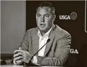  ?? Chris O'Meara / Associated Press ?? Mike Whan spent 11 years as LPGA commission­er, longer than any of his predecesso­rs.