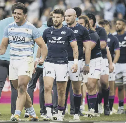  ?? ?? Scotland were criticised for the way they let a lead slip against Argentina