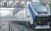  ?? MOHD ZAKIR/HT FILE ?? Train 18 is capable of touching 200 kmph if tracks in the Indian Railways’ network are upgraded, officials said.