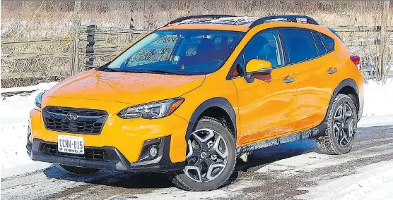  ?? BRIAN HARPER/DRIVING ?? Subaru has updated the Crosstrek for 2018, adding a little extra horsepower.