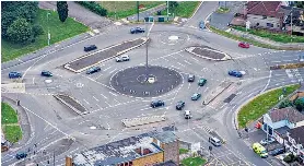  ?? ?? Swindon’s ‘magic’ roundabout, surely ‘designed to intimidate and confound’