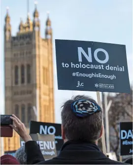  ??  ?? Protest: Last week’s rally against anti-Semitism at Parliament