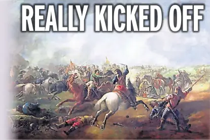  ??  ?? The Battle of Marston Moor, in 1644,four years before Puritans and Loyalists clashed at the Battle of Maidstone