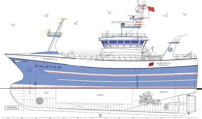  ?? ILLUSTRASJ­ON: VESTVAERFT­ET ?? Slik vil den nye Nesejenta bli seende ut når den leveres til Båly en gang i 2020.