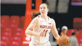  ?? JULIO CORTEZ/AP ?? Maryland guard Taylor Mikesell, shown in a game earlier this season, led the Terps past Purdue in the second round of the Big Ten Tournament on Friday.