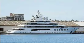  ?? /Reuters ?? Care and maintenanc­e: The Russian-owned Amadea, which was seized in Fiji by US law enforcemen­t, is seen docked in Honolulu, Hawaii, on June 17, after which it was moved to San Diego.
