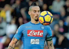  ?? (LaPresse) ?? Coop Lo slovacco Marek Hamsik, 30 anni, ha segnato 4 gol in campionato come Koulibaly e Zielinski, Mertens (10), Callejon (6) e Insigne (5) sono il tridente del gol, ma il belga in realtà è a secco in campionato dal 29 ottobre contro il Sassuolo