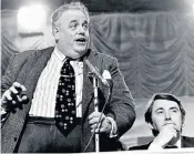  ??  ?? Liberal MP Cyril Smith in 1979 with party leader David Steel, above, who turned a blind eye to child abuse allegation­s. Tom Watson, below, whose claims about a paedophile ring proved to be false