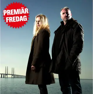  ??  ?? Sofia Helin och Kim Bodnia spelar poliserna Saga Norén och Martin Rohde.