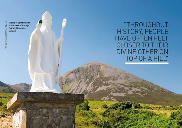  ?? ?? Statue of Saint Patrick at the base of Croagh Patrick Mountain, Ireland.