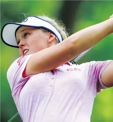  ?? BUTCH DILL / THE ASSOCIATED PRESS ?? Brooke Henderson of Smiths Falls, Ont., is one of two Canadians who’ll be teeing up at the Women’s British Open beginning Thursday in Lancashire, England. Brittany Marchand of Orangevill­e, Ont., is the other.