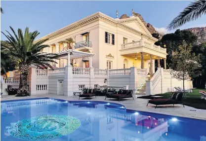  ??  ?? DREAMY: The R300-million Camps Bay home of Veronika Zemanova and her German industrial­ist husband can be yours for R150 00 a day