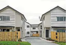  ??  ?? Eight new Housing New Zealand homes in Mt Roskill have achieved a six homestar rating.