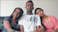  ?? Photo: MONICA TISCHLER ?? Family support: Sanil Kumar with his cousins Asheelta Kumar, left, and Ashika Aujla, who were happy to be kidney donors. He died in Fiji on Monday.