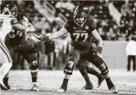  ?? Getty Images ?? Ryan McCollum, one of several veterans on the A&M offensive line, likely will start at center when the Aggies open Sept. 26 against Vanderbilt at Kyle Field.