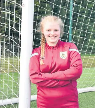  ??  ?? Olivia Riley is currently on the Burnley FC programme