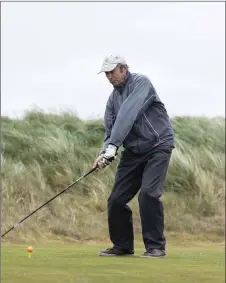  ?? Pic: Donal Hackett. ?? Back in full swing at Strandhill Golf Course on Monday morning.