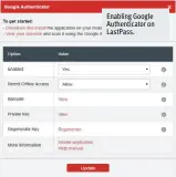  ??  ?? Enabling Google Authentica­tor on LastPass.