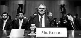  ?? AARON P. BERNSTEIN/GETTY ?? The Senate panel’s 14-13 vote sends Charles Rettig’s nomination to the full chamber.