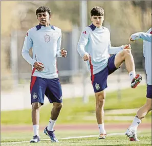  ?? FOTO: PABLO GARCÍA/RFEF ?? Lamine y Cubarsí podrían por edad ir convocados a la Eurocopa y a los Juegos