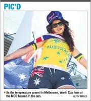 ??  ?? As the temperatur­e soared in Melbourne, World Cup fans at the MCG basked in the sun. GETTY IMAGES