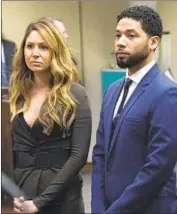 ?? E. Jason Wambsgans Chicago Tribune ?? JUSSIE SMOLLETT and attorney Tina Glandian in Cook County Circuit Court in Chicago on Thursday.