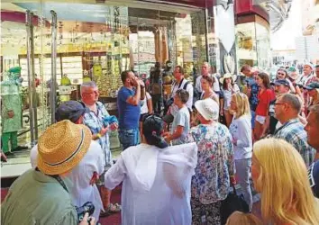  ?? Ahmed Ramzan/ Gulf News ?? Tourists at the Gold Souq in Dubai.