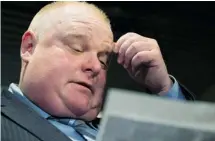  ?? NATHAN DENETTE/ THE CANADIAN PRESS ?? There is no doubt that Rob Ford has been treated with a much less even hand by the media than any of his predecesso­rs or his contempora­ries.