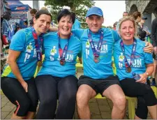  ??  ?? Caroline Reedy from Scartaglen, Marie and Derek O’Leary from Kilcummin, and Jennifer Ahern from Kilkenny pictured after The Gleneagle Hotel Run Killarney 2018 last Saturday morning.