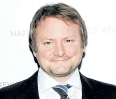  ?? EVAN AGOSTINI/THE ASSOCIATED PRESS FILES ?? Rian Johnson, pictured above, will create a new trilogy for the Star Wars universe, greatly expanding the director’s command over George Lucas’ everexpand­ing space saga.