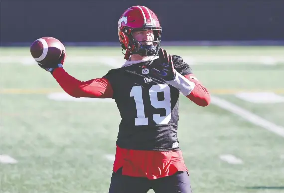  ?? GAVIN YOUNG FILES ?? The health of Stampeders quarterbac­k Bo Levi Mitchell remains a concern as the team looks at top draft prospects at this weekend's national combine in Toronto.