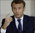  ?? (Photo AFP) ?? Emmanuel Macron, hier lors de la conférence de presse sur le thème du Liban.