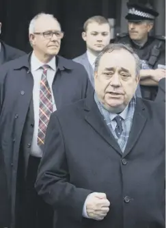  ??  ?? 0 Alex Salmond leaves the High Court in Edinburgh after he was cleared of all charges