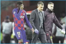  ??  ?? Ousmane Dembele (left) is out for the rest of the season