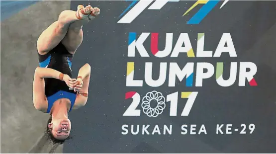  ??  ?? Mixed results: Pandelela Rinong struggled with a shoulder injury in the beginning of the year but ended the second half of the year strongly with some good performanc­es.