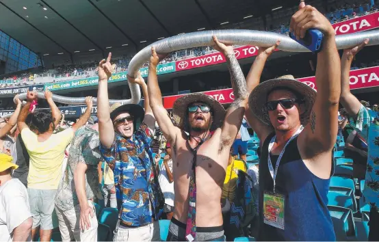  ?? CAREFUL: Beer snakes – and having fun – aren’t allowed at the cricket. ??