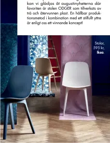  ??  ?? Stolar, 595 kr, Ikea.