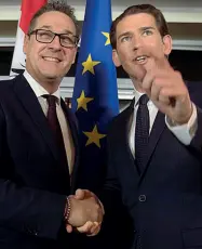  ??  ?? Al governo Christian Strache e Sebastian Kurz