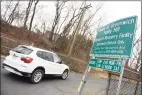  ?? Tyler Sizemore / Hearst Connecticu­t Media ?? A vehicle enters the Holly Hill Transfer Station in Greenwich on Jan. 27, 2020.