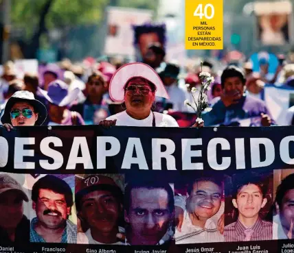  ?? AP ?? ► El pasado Día de la Madre en México, el 10 de mayo, madres y familiares de desapareci­dos marcharon en la capital.