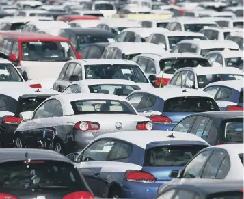  ??  ?? Demand for new cars fell by 5.8% in August.