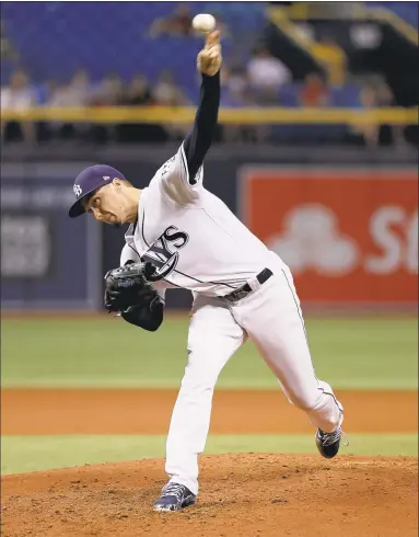  ?? Mike Ehrmann / Getty Images ?? Blake Snell shut down the Boston offense for 6 innings on Thursday.