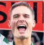  ??  ?? TWISTING THE KNIFE Ex-celtic star Mikel Lustig