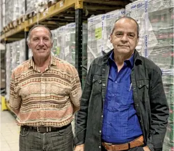  ?? © Photo Mémento ?? Marcel Técher, président de la Banque Alimentair­e des Mascareign­es et Bruno Prochasson, secrétaire général de l’associatio­n.