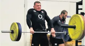  ?? PICTURE: David Rogers/getty Images ?? Sam Underhill, lifts weights during an England conditioni­ng session in a February training camp