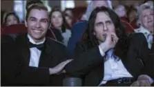  ?? JUSTINA MINTZ/A24 VIA AP ?? This image released by A24 shows Dave Franco, left, and James Franco in a scene from “The Disaster Artist.”