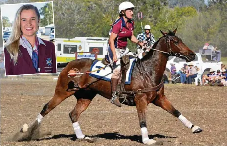  ?? PHOTO: CAROLYN LINE, INSET JOE MCINALLY PHOTOGRAPH­Y ?? STRONG PLAYER: Lauren Sillitoe competing in the 2017 Tansey Carnival, where she was named Champion Lady Player of the event.